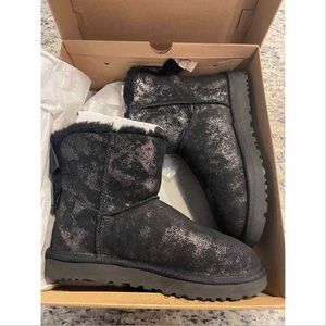 UGG Mini Bailey Bow Glimmer - Black